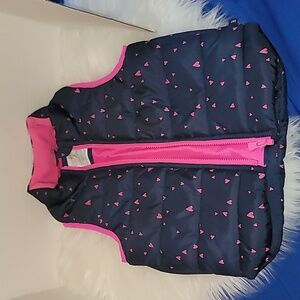 🥰 Adorable PreLoved Blue baby gap vest with pink hearts 💕 size 4 years